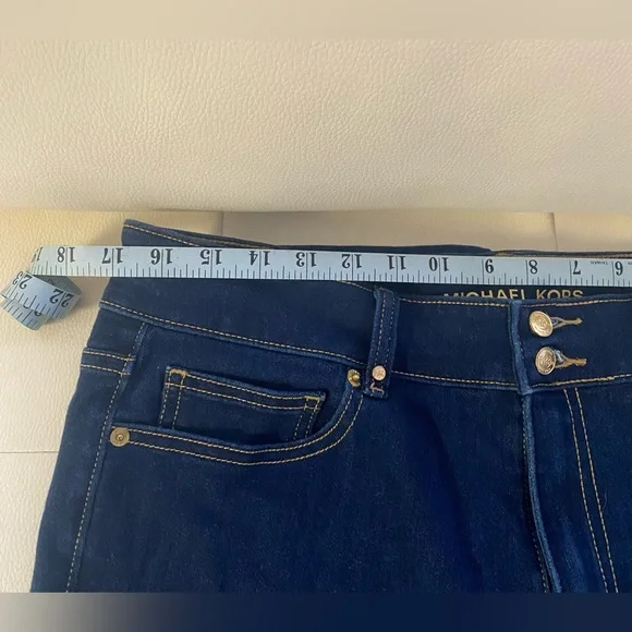 Michael Kors Dark Blue Boot, Cut Leg Jeans - Picture 6 of 8